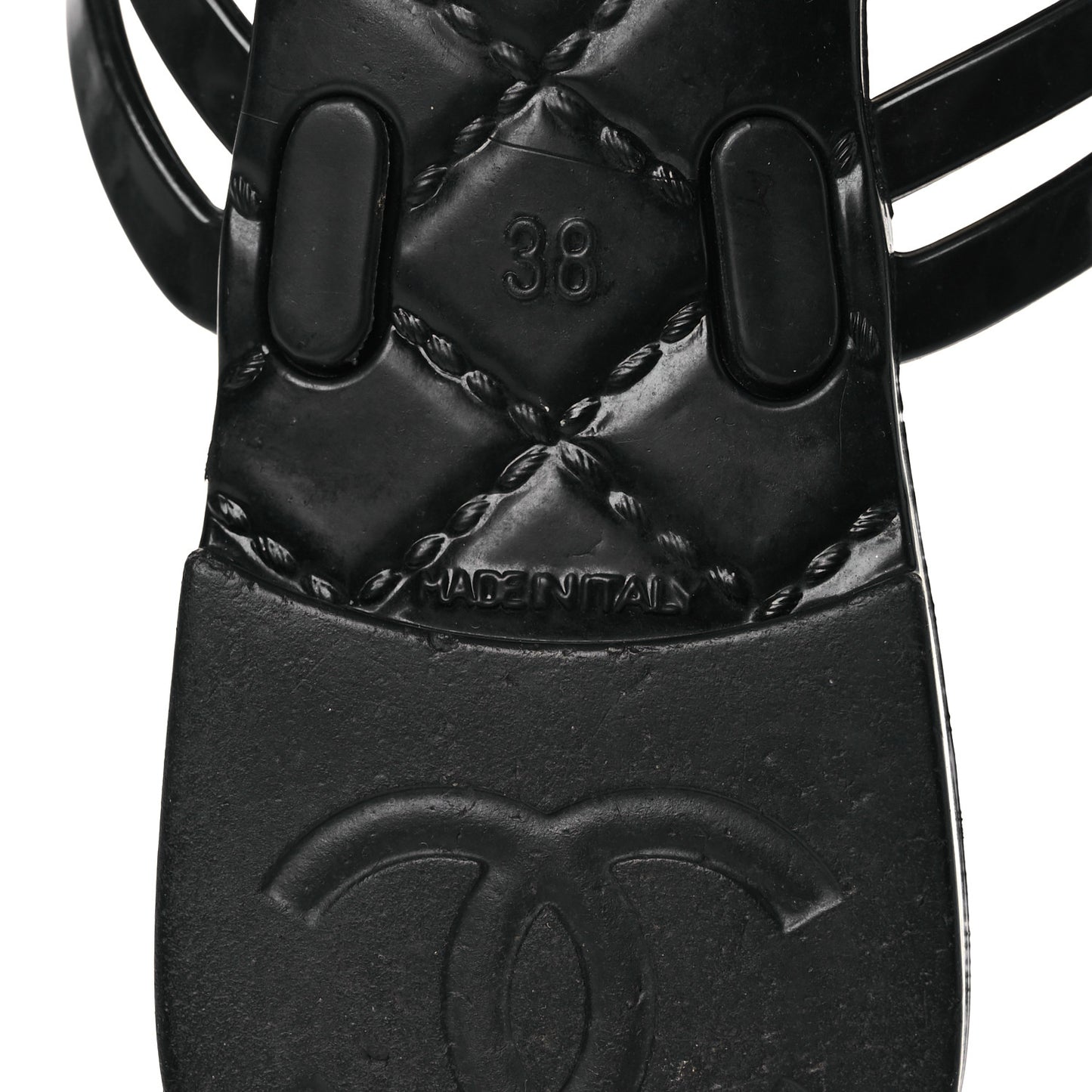 Jelly Camellia Thong Sandals 38 Black Ivory