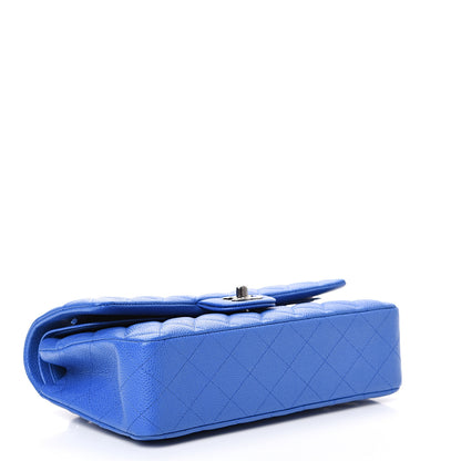 Chanel Caviar Quilted Medium Double Flap Blue 3 of 10