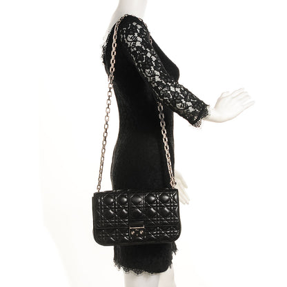 Christian Dior Lambskin Cannage Medium Miss Dior Flap Black 2 of 9