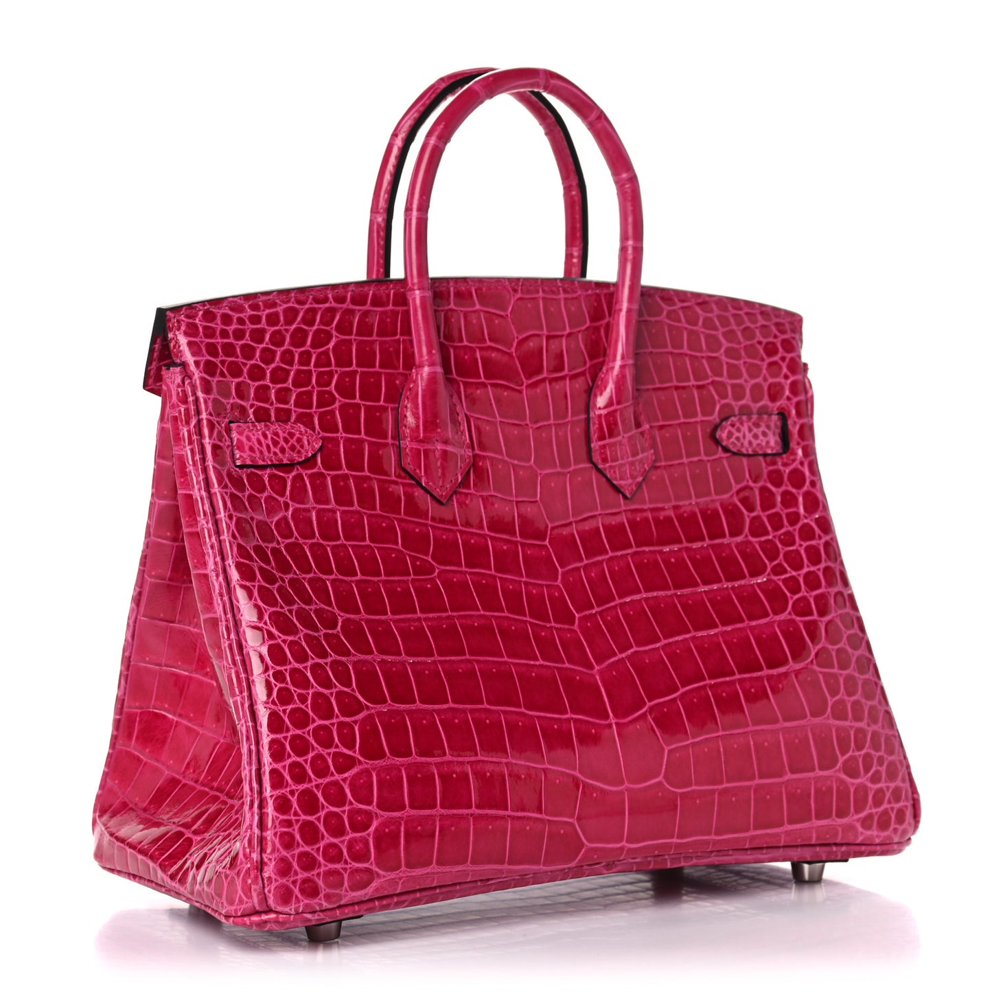 Shiny Porosus Crocodile Birkin 25 Rose Mexico