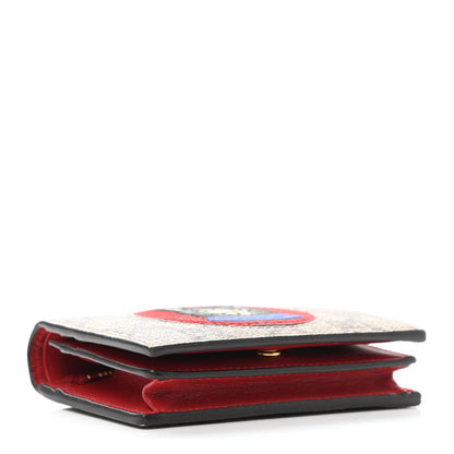 Gucci Soft GG Supreme Monogram Mystic Cat Card Case Wallet 4 of 8