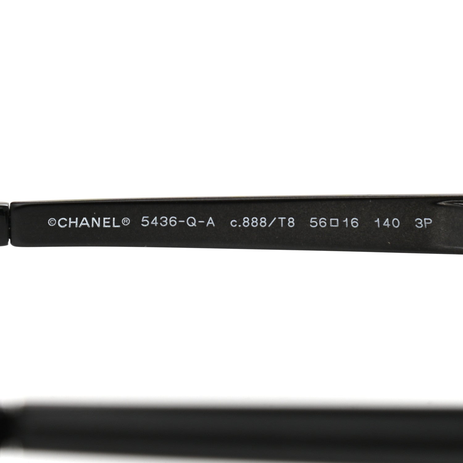 Chanel Acetate CC Sunglasses 5436-Q-A Black 6 of 7