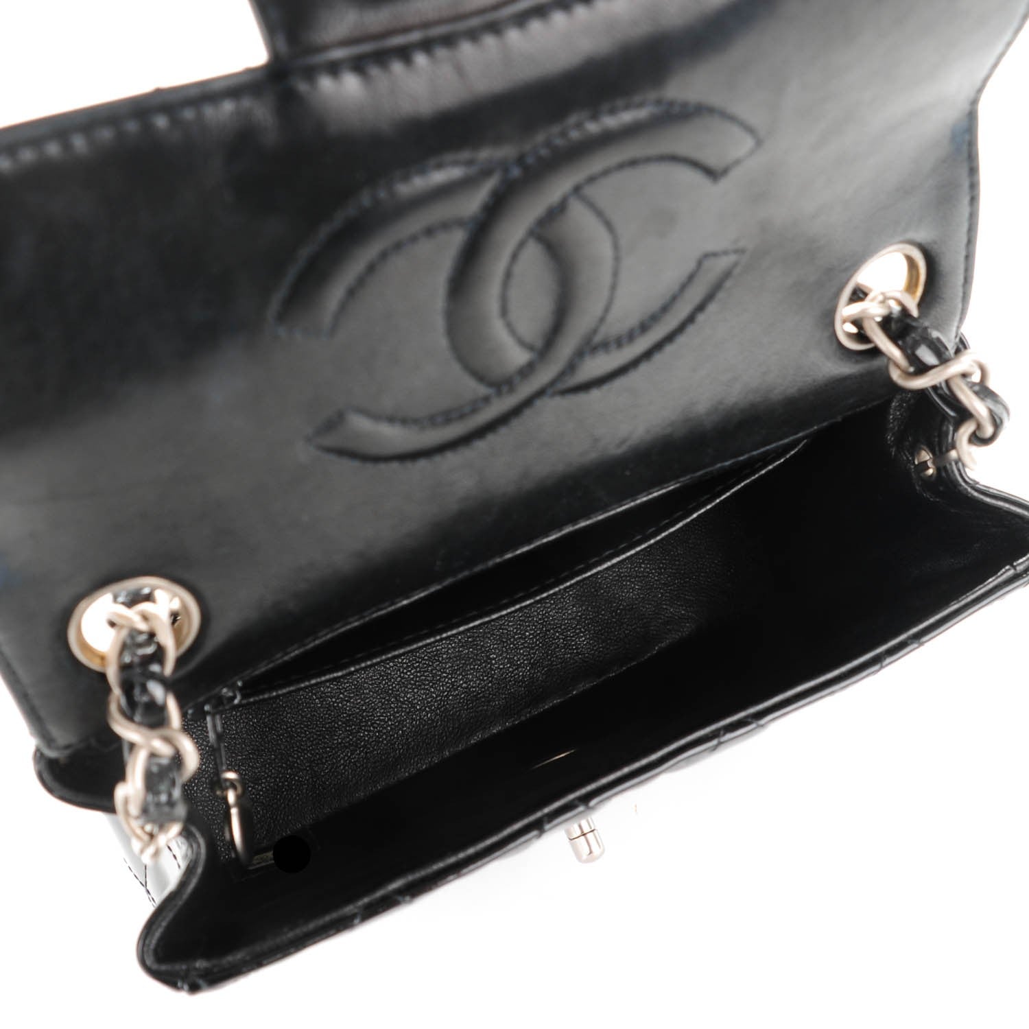 Chanel Patent Calfskin Quilted Mini Square Flap Black 5 of 8