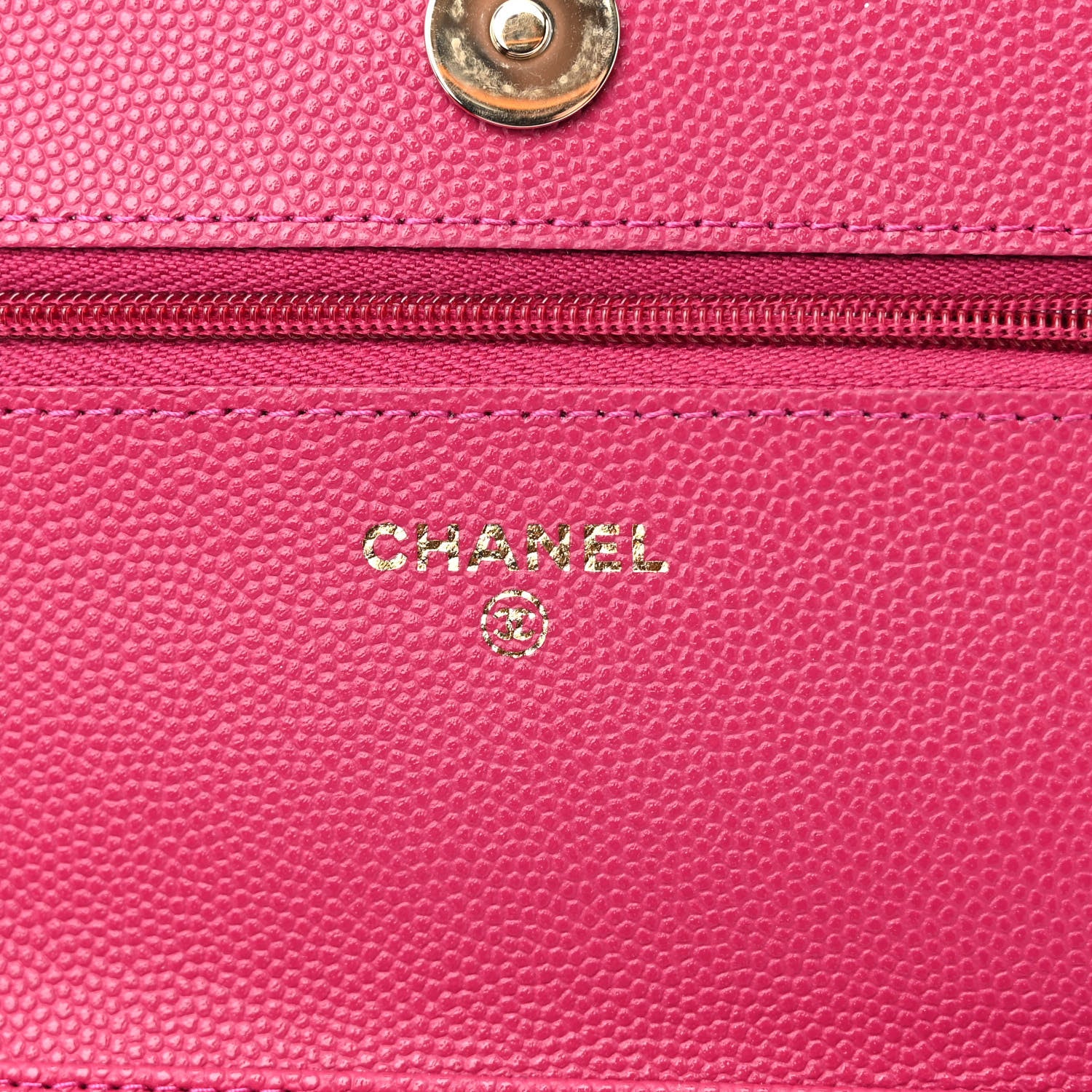 Chanel Caviar Quilted Wallet on Chain WOC Fuchsia 6 of 10
