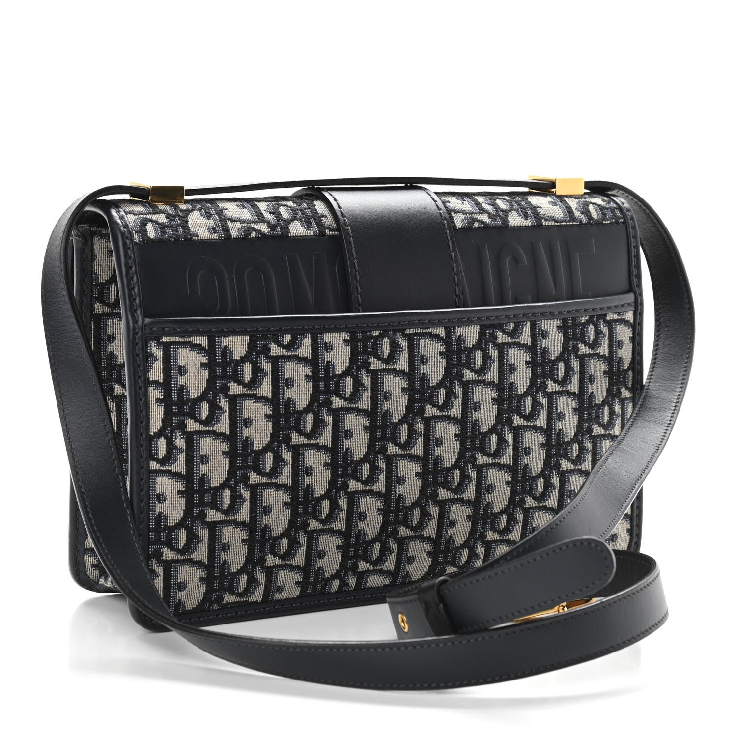 Christian Dior Oblique 30 Montaigne Chain Flap Bag Blue 2 of 9