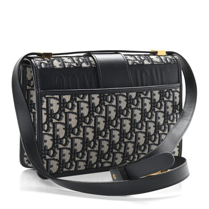 Christian Dior Oblique 30 Montaigne Chain Flap Bag Blue 2 of 9