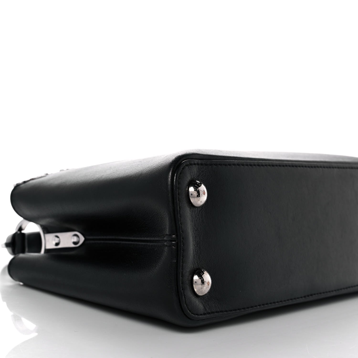 Louis Vuitton Smooth Calfskin Crystal Flowers Capucines BB Black 8 of 11