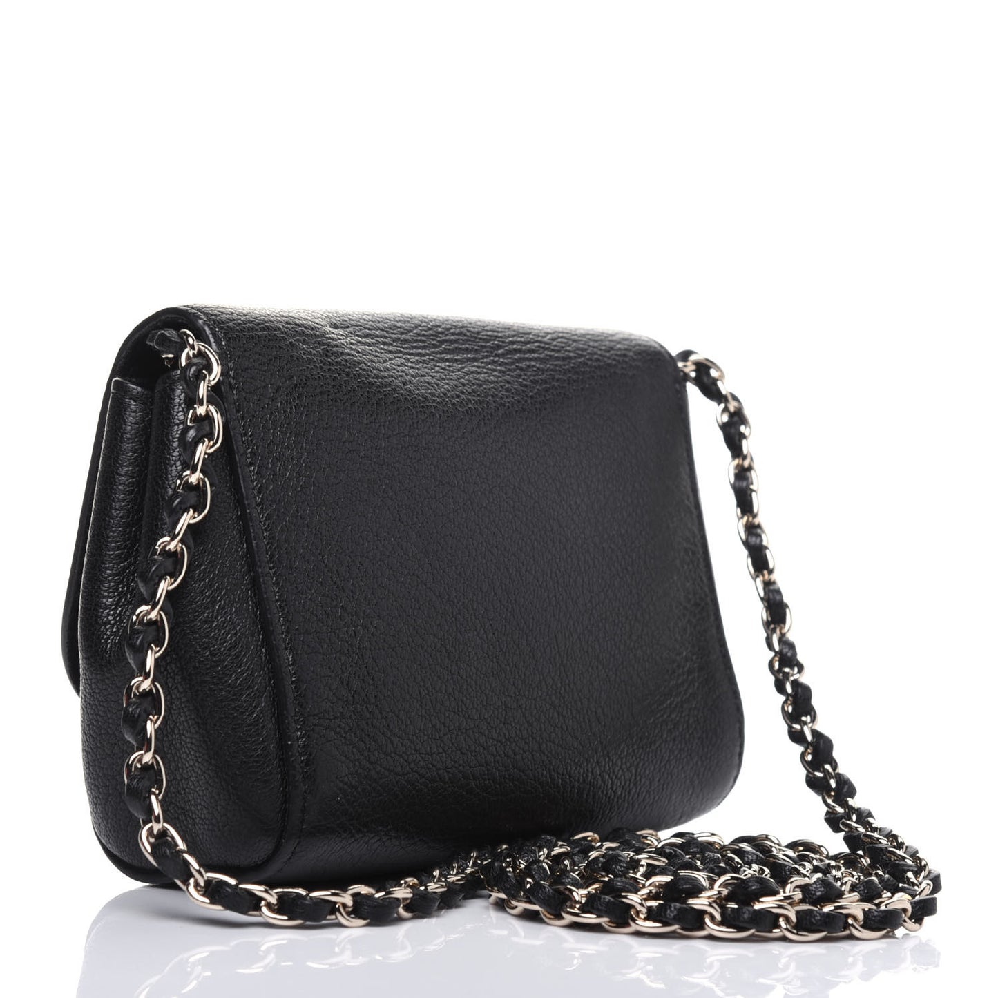 Classic Grain Calfskin Mini Lily Black