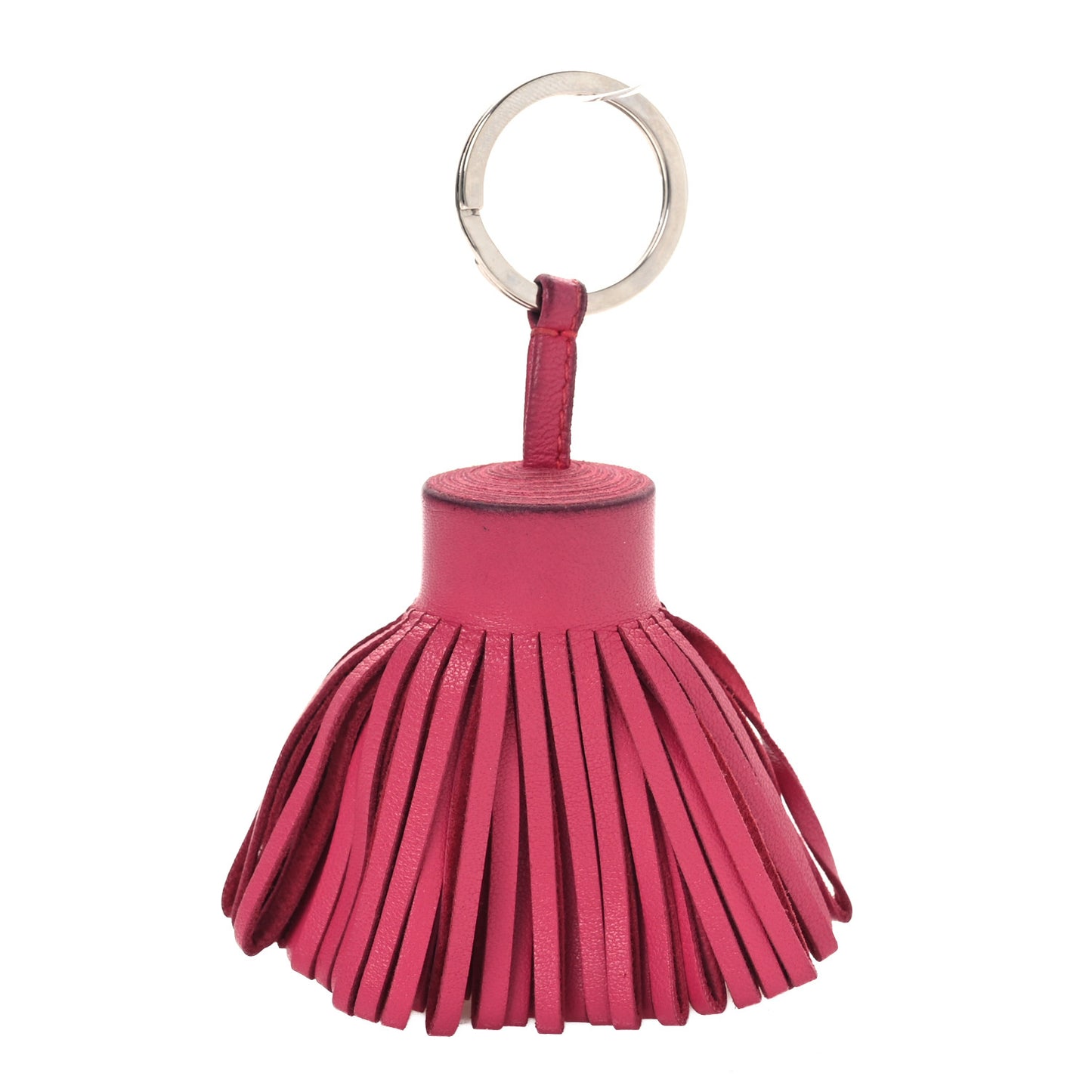 Lambskin Carmen Tassel Key Holder Rose Pourpre