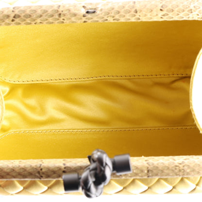 Bottega Veneta Satin Intreccio Impero Ayers Knot Clutch Banane 5 of 9