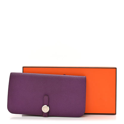 Hermes Togo Dogon Recto Verso Wallet Violet 14 of 14