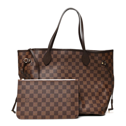 Louis Vuitton Damier Ebene Neo Neverfull MM Rose Ballerine 1 of 13