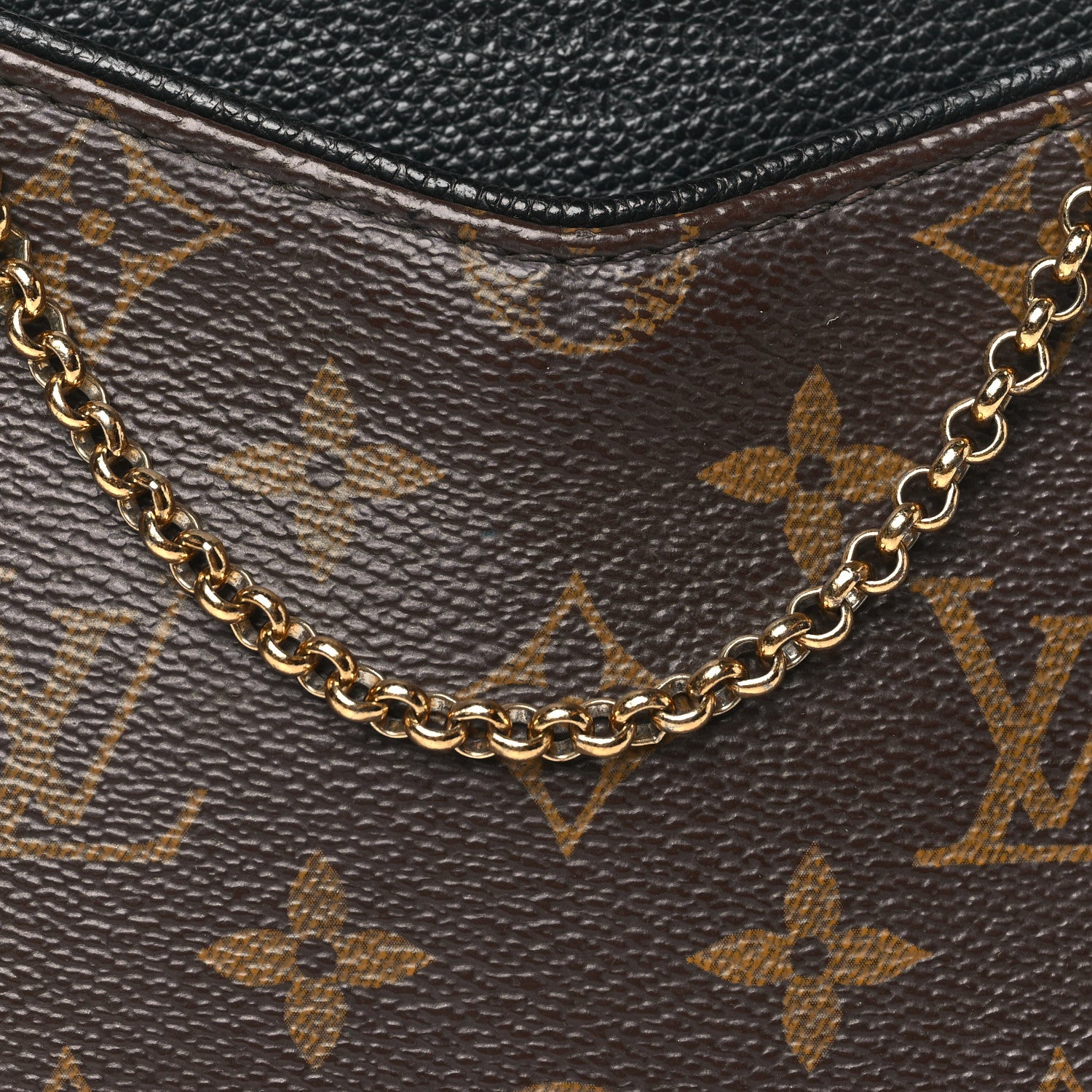 Louis Vuitton Monogram Pallas Clutch Black 7 of 9