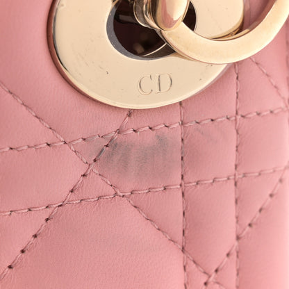 Christian Dior Lambskin Cannage Mini Lady Dior Light Pink 13 of 13