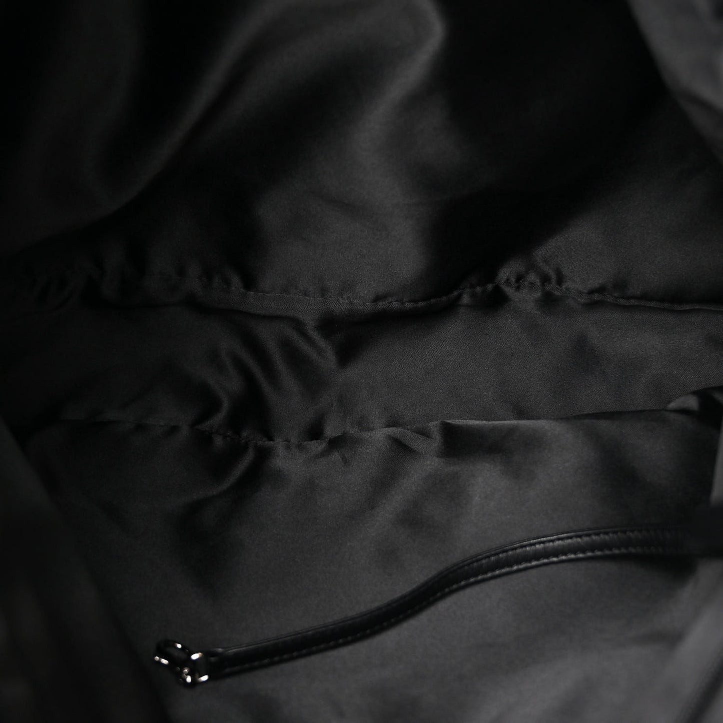 Lambskin Stitched Shopper Tote Black