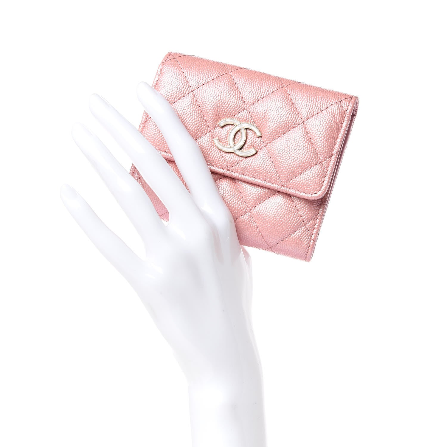 Chanel Iridescent Caviar Quilted Small Flap Wallet Rose Pink 2 of 10