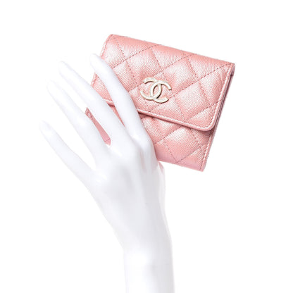 Chanel Iridescent Caviar Quilted Small Flap Wallet Rose Pink 2 of 10