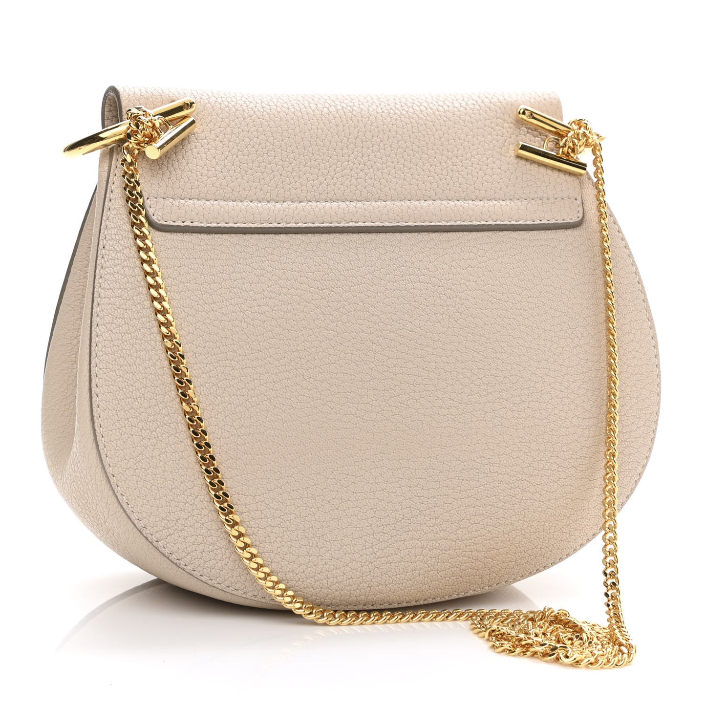 Grained Lambskin Drew Shoulder Bag Abstract White