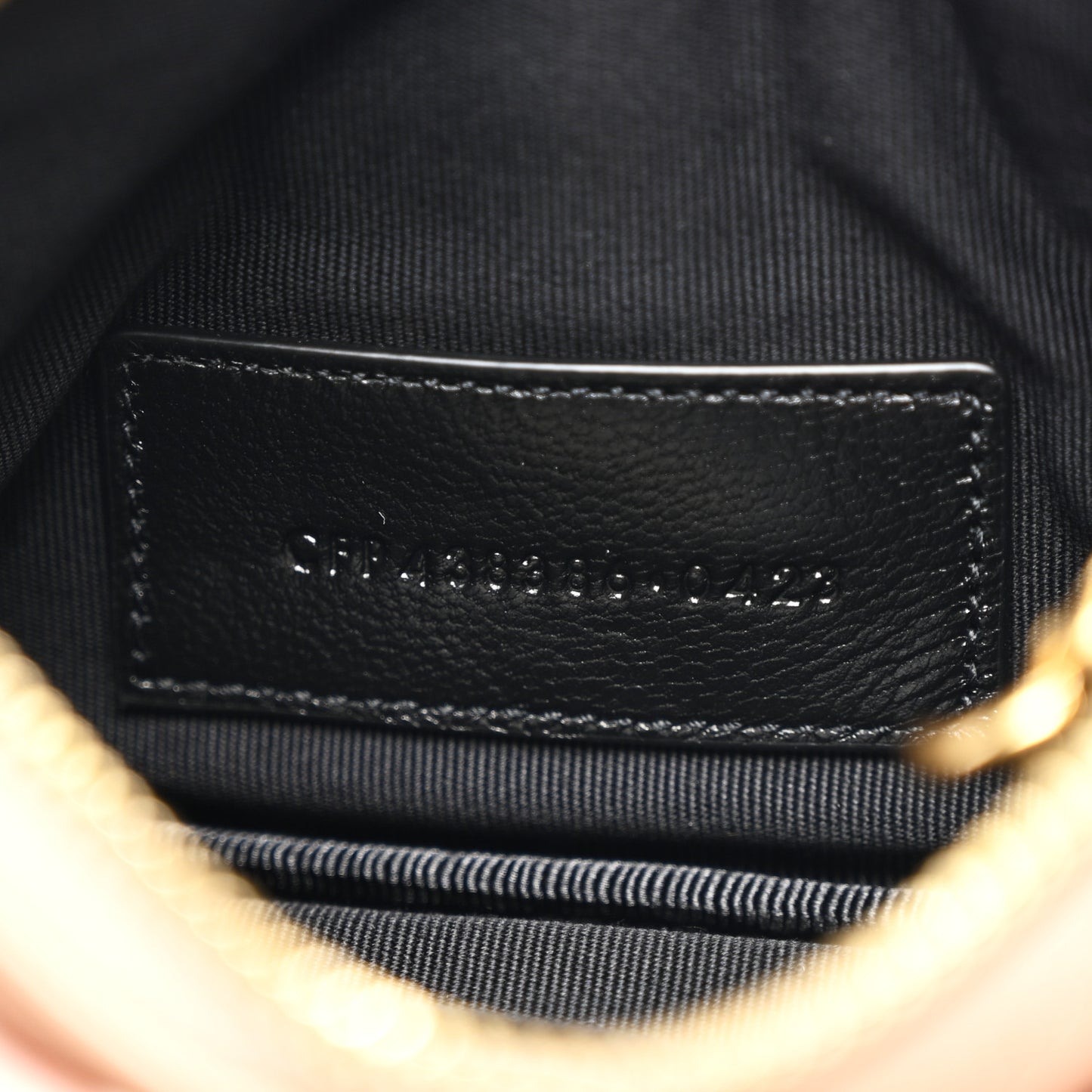 Calfskin Matelasse Monogram Key Pouch Light Taupe