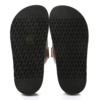 Hermes Calfskin Womens Chypre Sandals 35 Gold 5 of 9