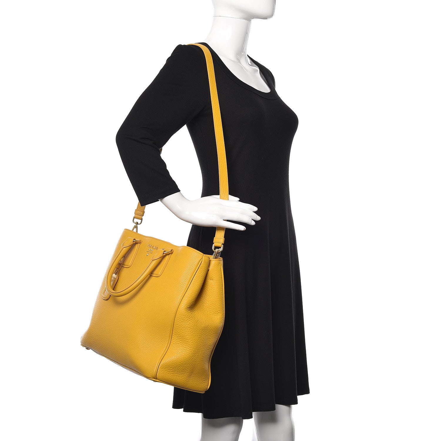 Prada Vitello Daino Tote Mimosa 2 of 24