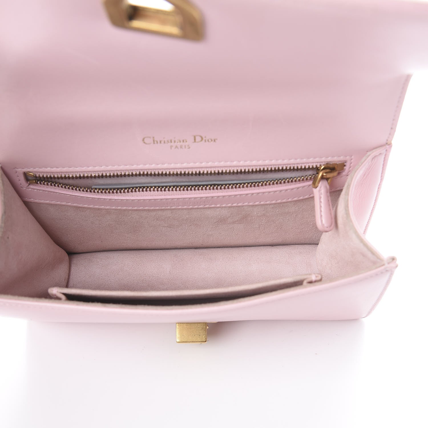 Christian Dior Lambskin Studded Small Diorama Flap Bag Pink 4 of 8