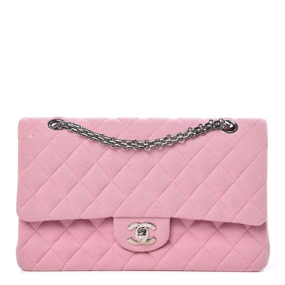 Chanel Jersey Quilted Medium Double Flap Pink 1 of 12