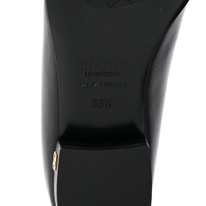 Chanel Lambskin Cap Toe CC Uniform Ballerina Flats 36.5 Black 7 of 11