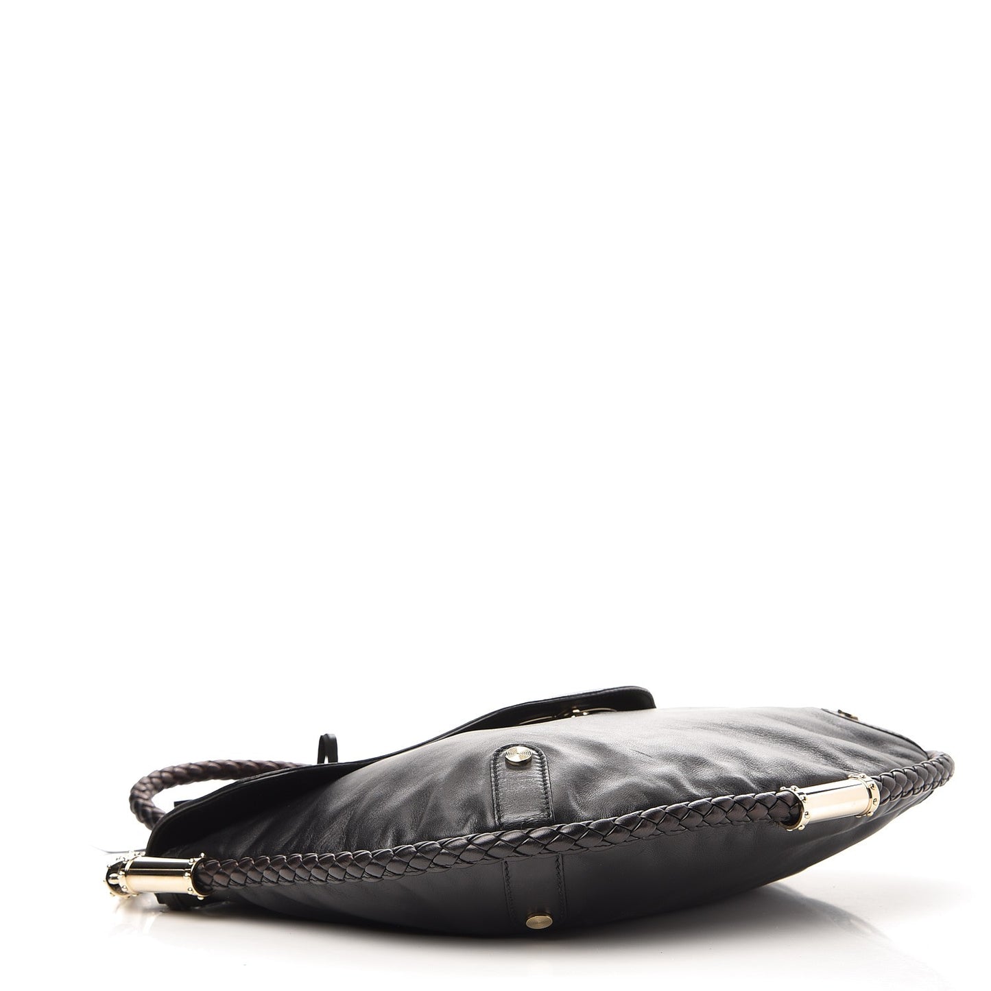 Calfskin Medium Britt Tassel Shoulder Bag Black