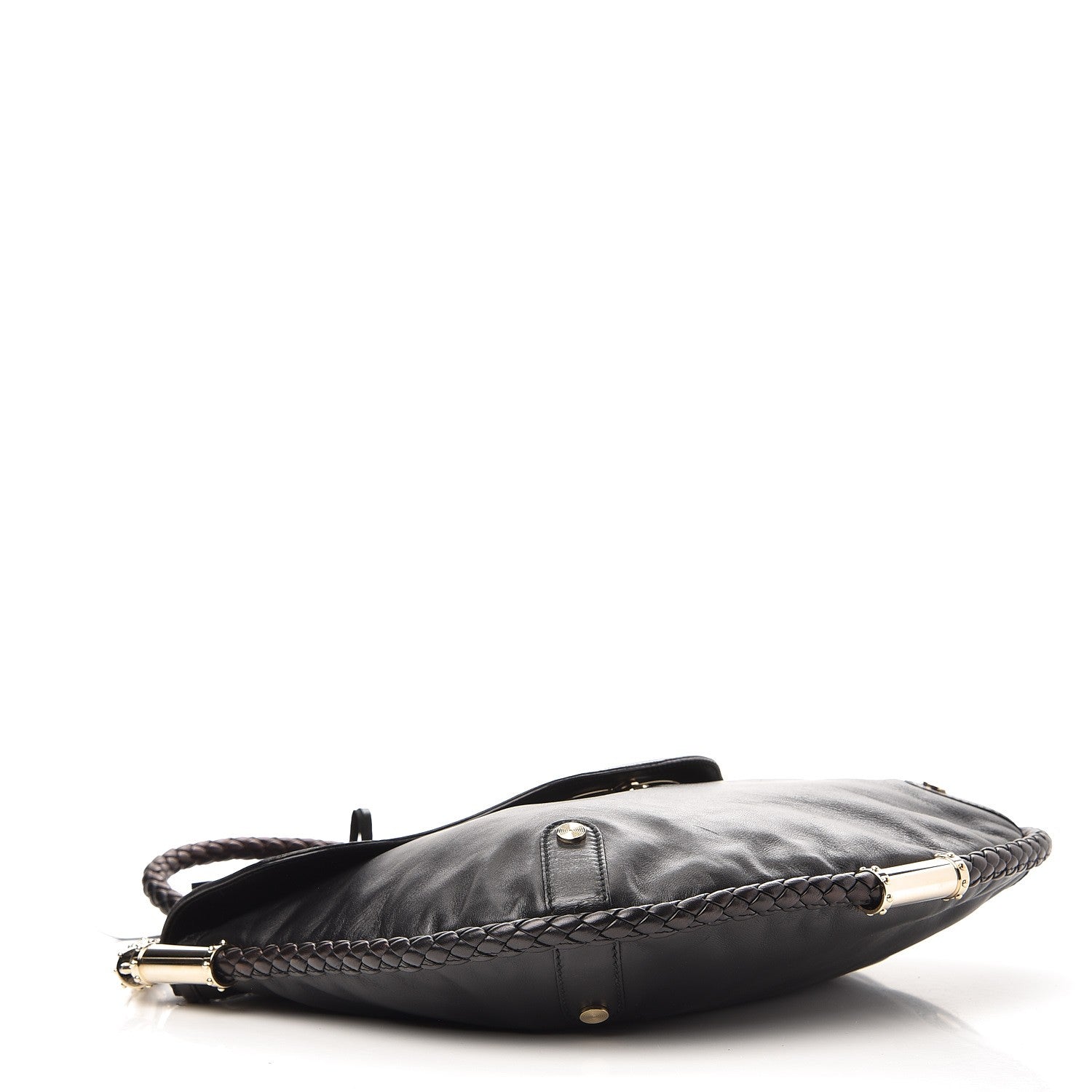 Gucci Calfskin Medium Britt Tassel Shoulder Bag Black 4 of 9