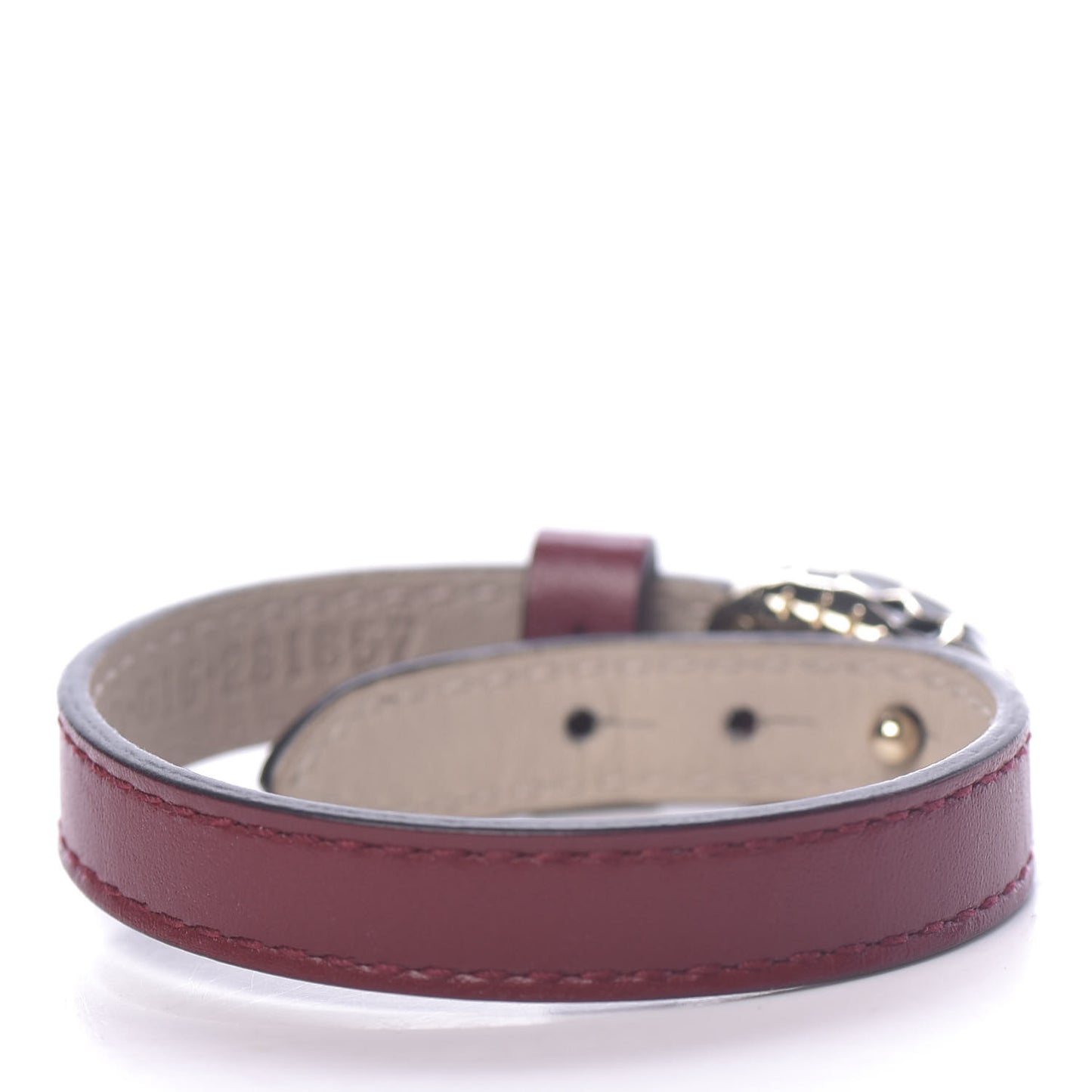 Calfskin Serpenti Forever Bracelet Ruby Wine