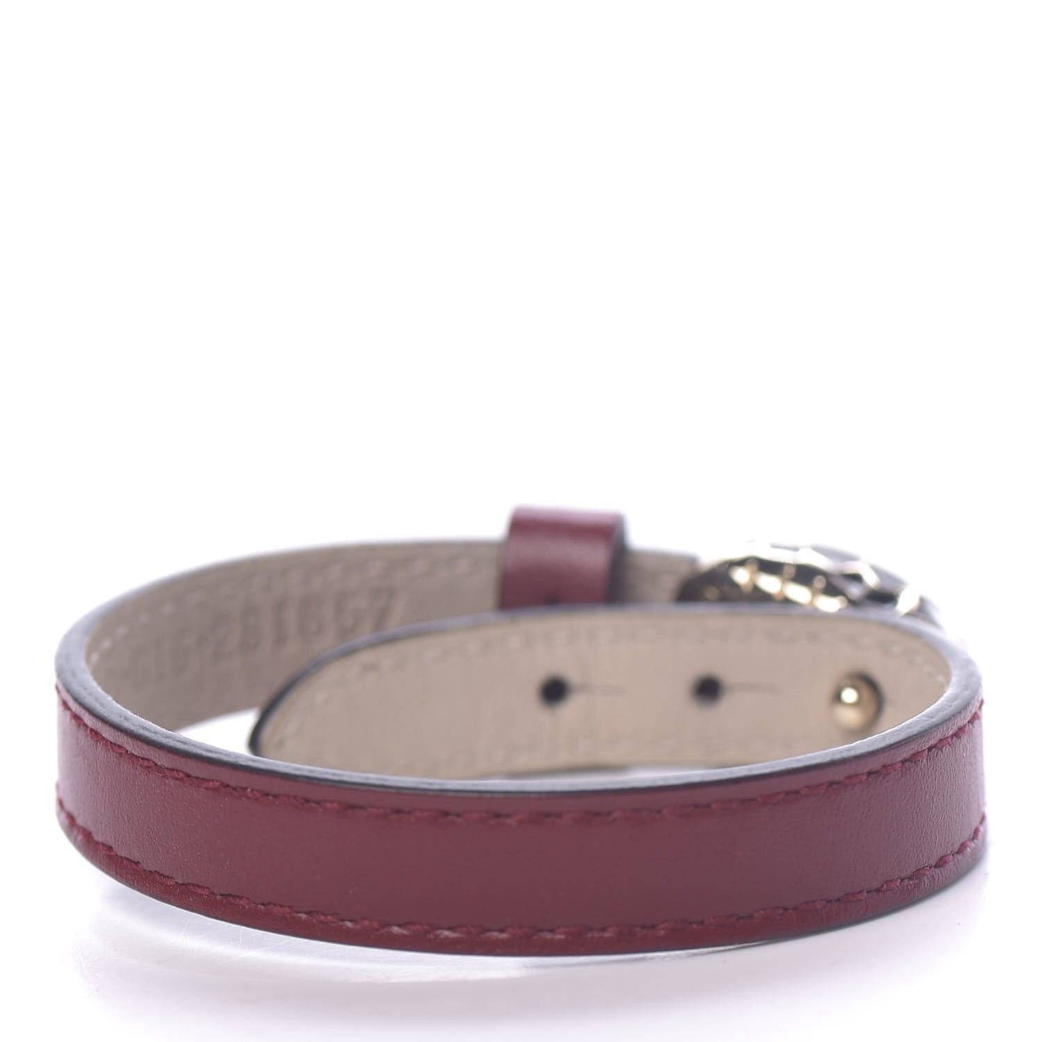 Bulgari Calfskin Serpenti Forever Bracelet Ruby Wine 3 of 6