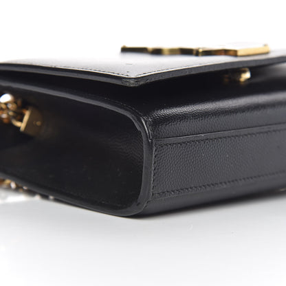 Saint Laurent Grain De Poudre Small Monogram Kate Satchel Black 15 of 18