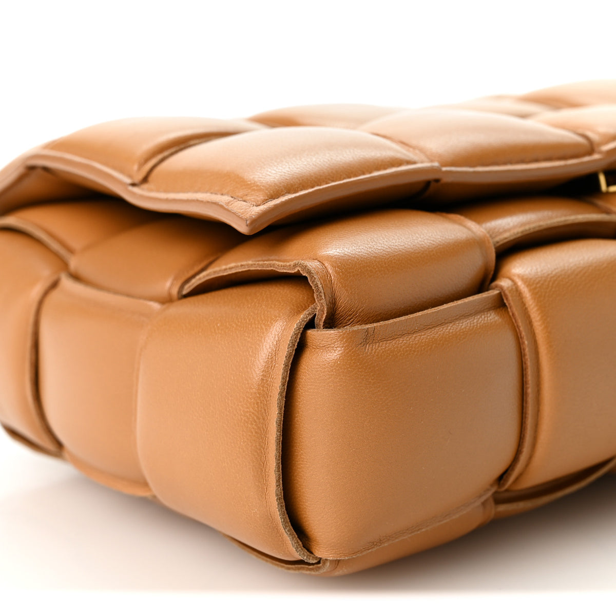 Bottega Veneta Nappa Maxi Intreccio Padded Cassette Crossbody Bag Caramel 8 of 9
