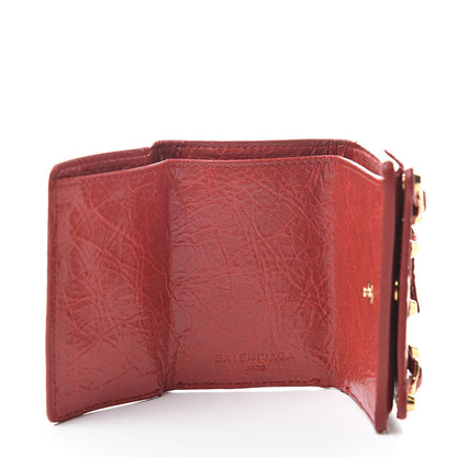 Balenciaga Agneau Arena Classic Hardware Mini Wallet Rouge Groseille 5 of 8
