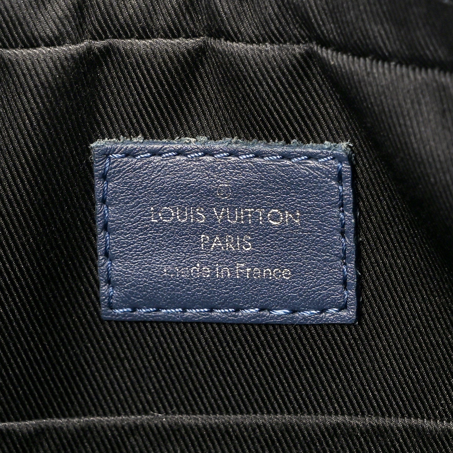 Calfskin Monogram Shadow Duo Messenger Navy Blue