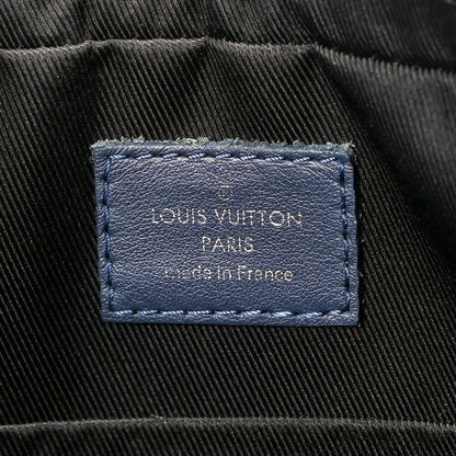 Louis Vuitton Calfskin Monogram Shadow Duo Messenger Navy Blue 6 of 12