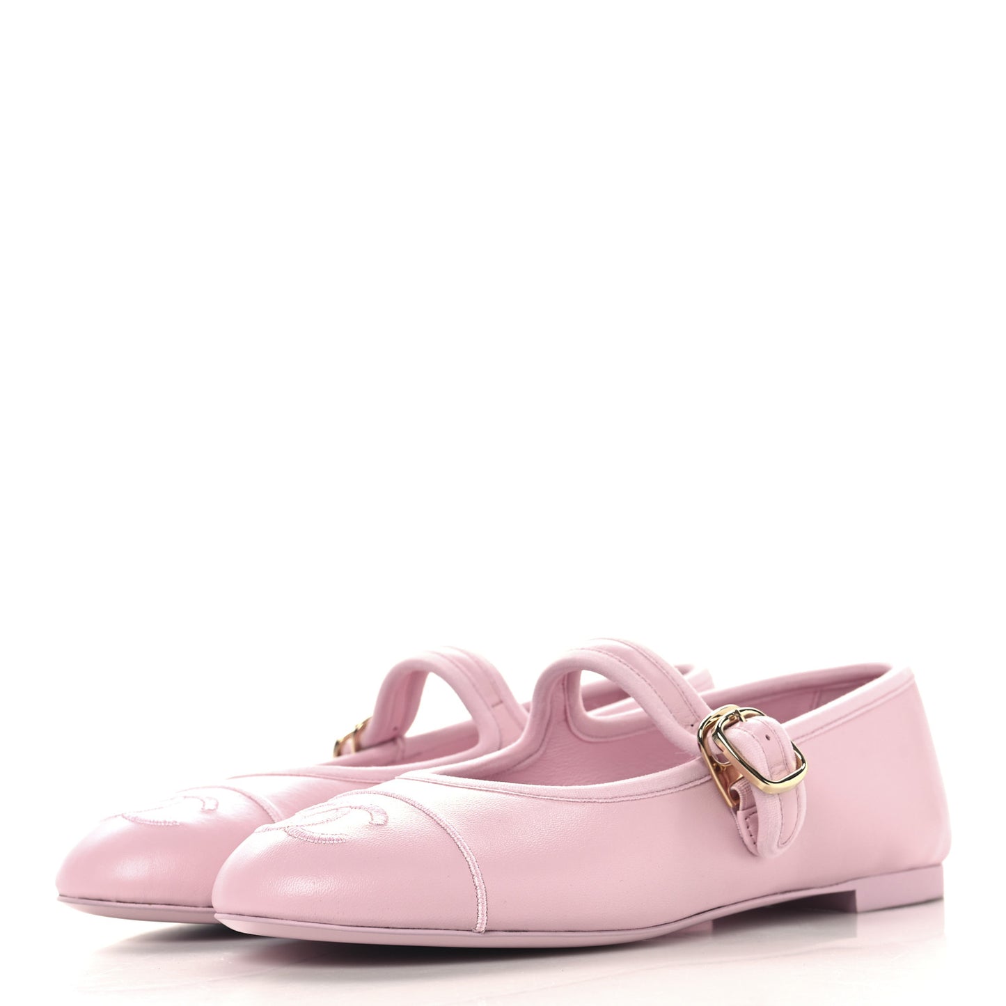 Lambskin Mary Jane Flats 36 Light Pink