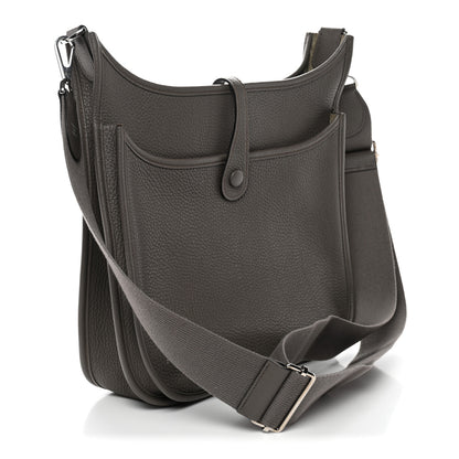 Hermes Taurillon Clemence EVELYNE III PM Etain 3 of 10