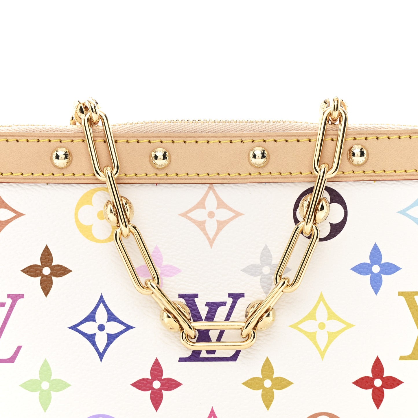 LV X TM Monogram Multicolor Pochette Accessories White