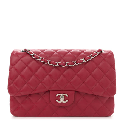 Chanel Caviar Quilted Jumbo Double Flap Dark Pink 1 of 11
