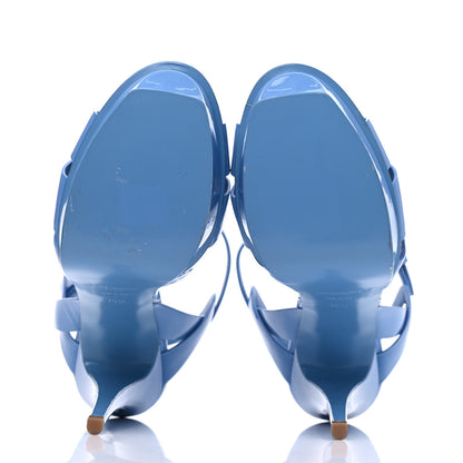 Saint Laurent Patent Tribute 105 Platform Sandals 39.5 Bleu Clair 5 of 12
