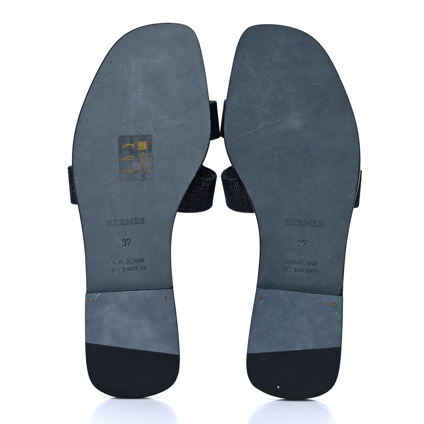 Denim Canvas Oran Sandals 37 Bleu Brut