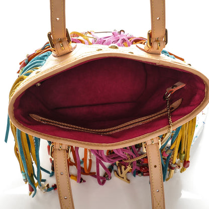 Louis Vuitton Monogram Multicolor Fringe Bucket White 5 of 7