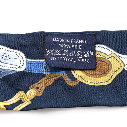 Hermes Silk Brides de Gala Twilly Marine Beige Dore 4 of 4