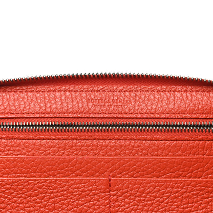 Bottega Veneta Goatskin Intrecciato Zip Around Wallet Orange 6 of 11