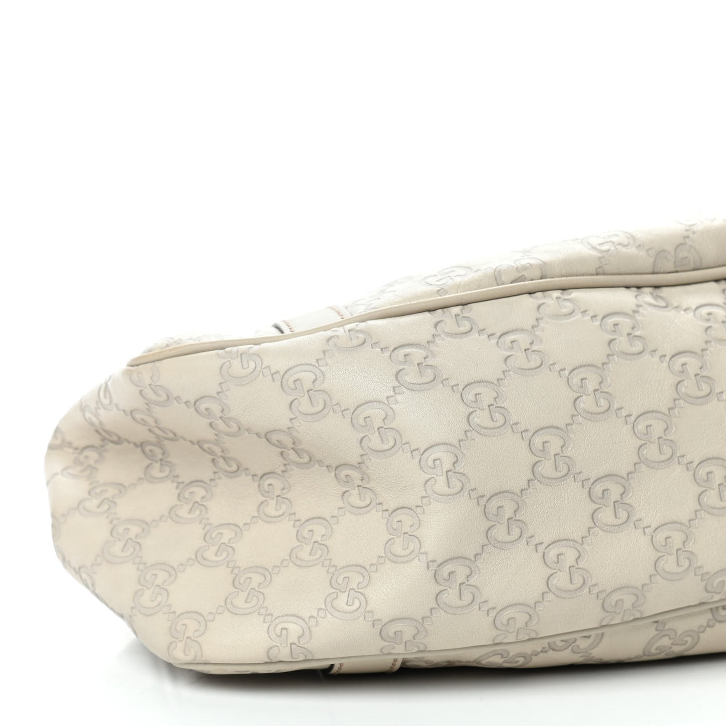 Guccissima Medium GG Twins Shoulder Bag Off White