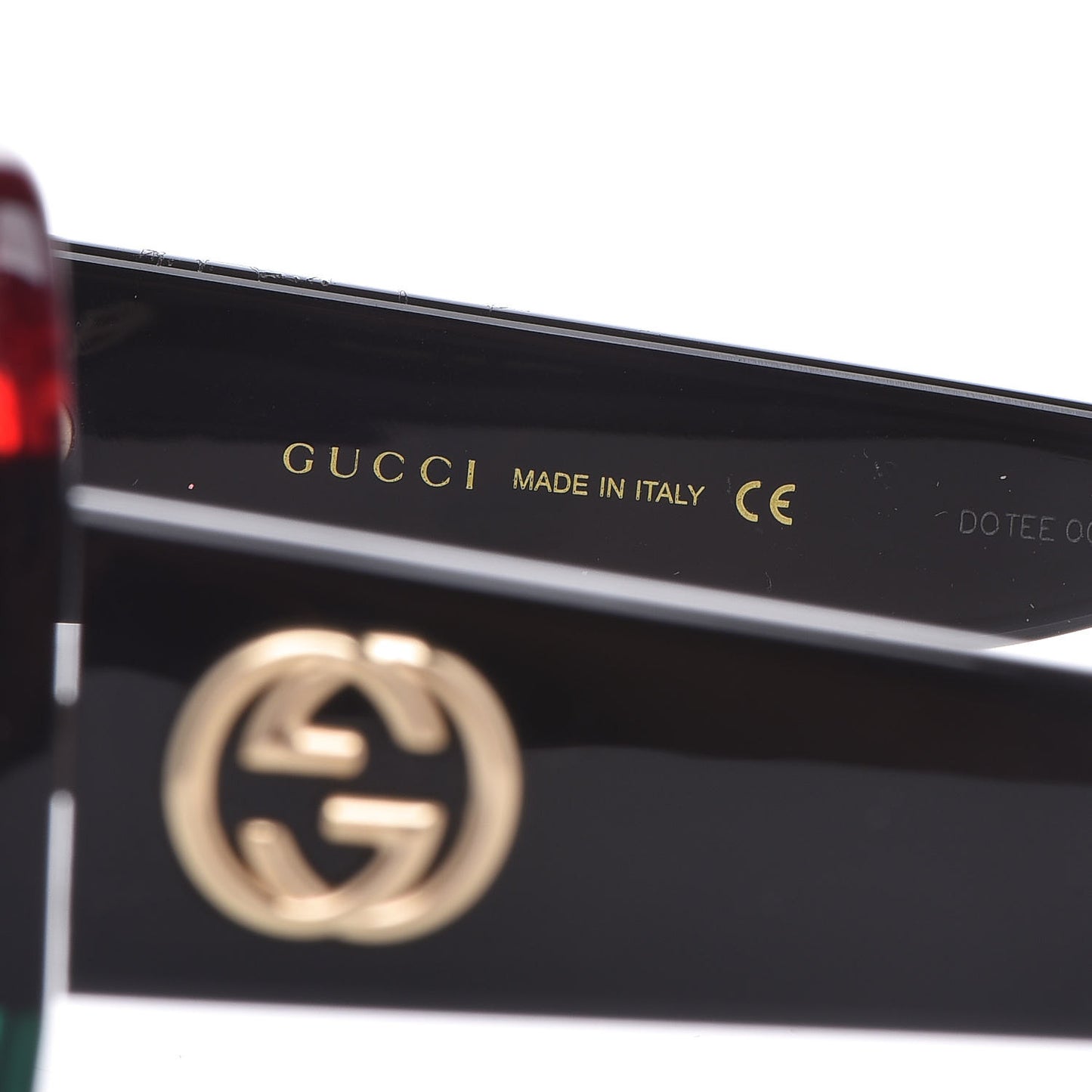 Square Frame GG0083S Sunglasses Glitter Red Black Green