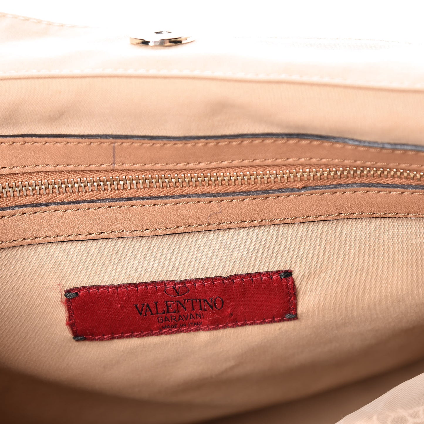 Vitello Canvas Lace Tote Beige