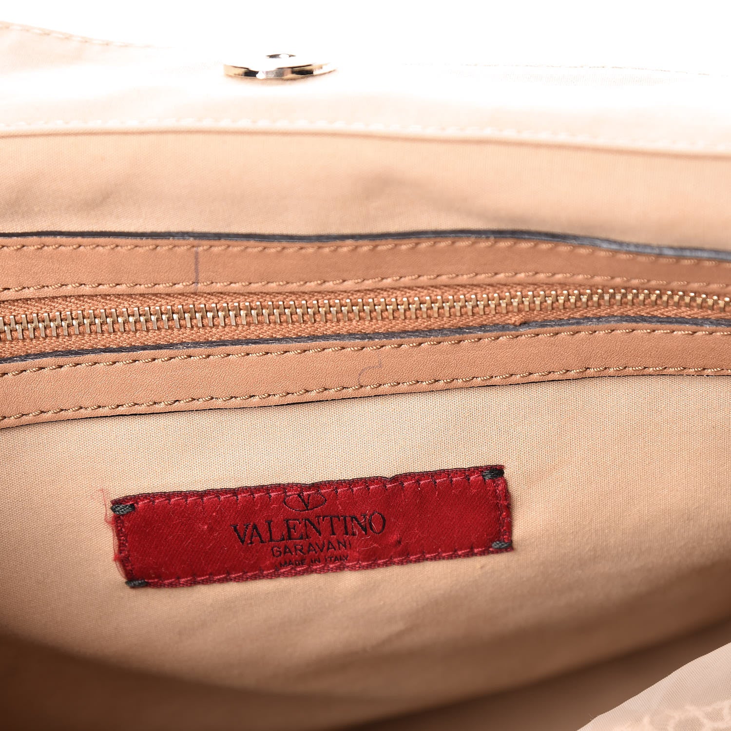 Valentino Garavani Vitello Canvas Lace Tote Beige 13 of 29